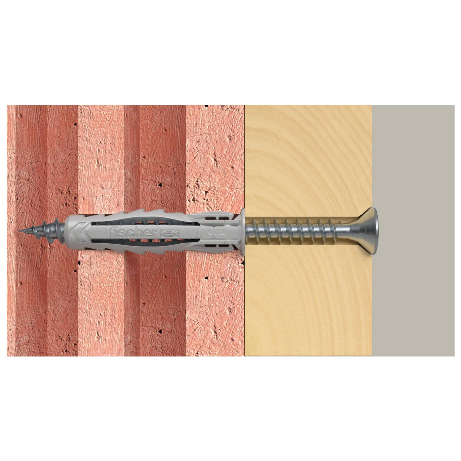 FISCHER - 567899 - Spreizdübel - Autoklaven-Porenbeton - Mauerziegel - Beton - Gipsblock - Mauerwerk - Nylon - 8 mm - 40