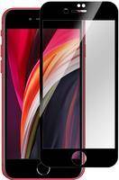 eSTUFF Titan Shield - Bildschirmschutz für Handy - volle Abdeckung - Glas - Rahmenfarbe schwarz - für Apple iPhone SE