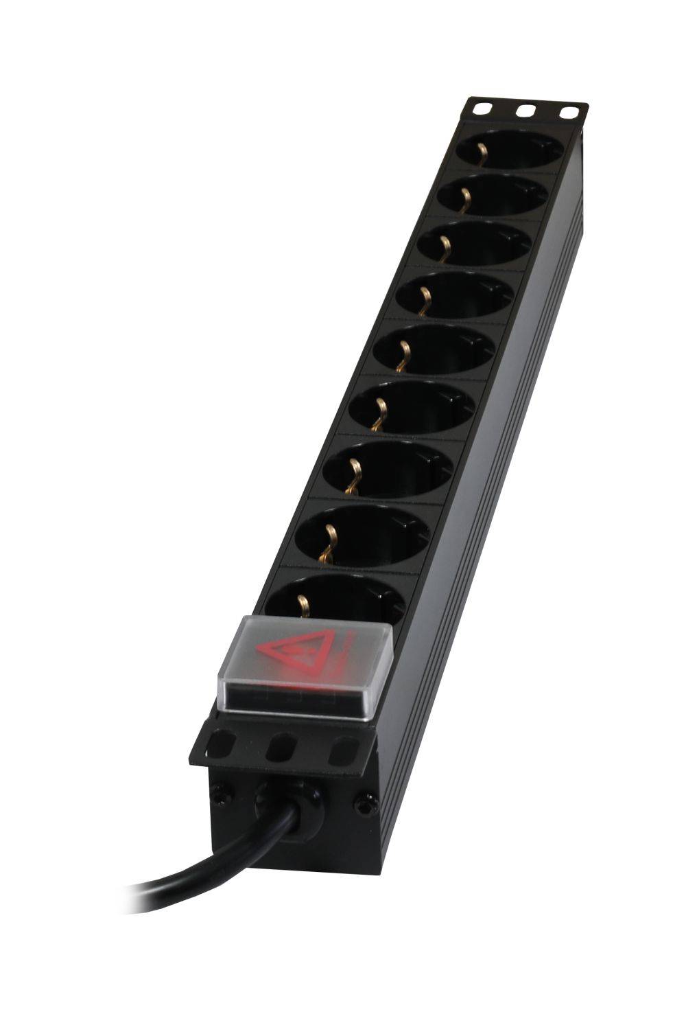 ALLNET 19zbh. Steckdosenleiste 9xDosen(CEE7)->Stecker(CEE7) Schalter Schwarz Synergy 21