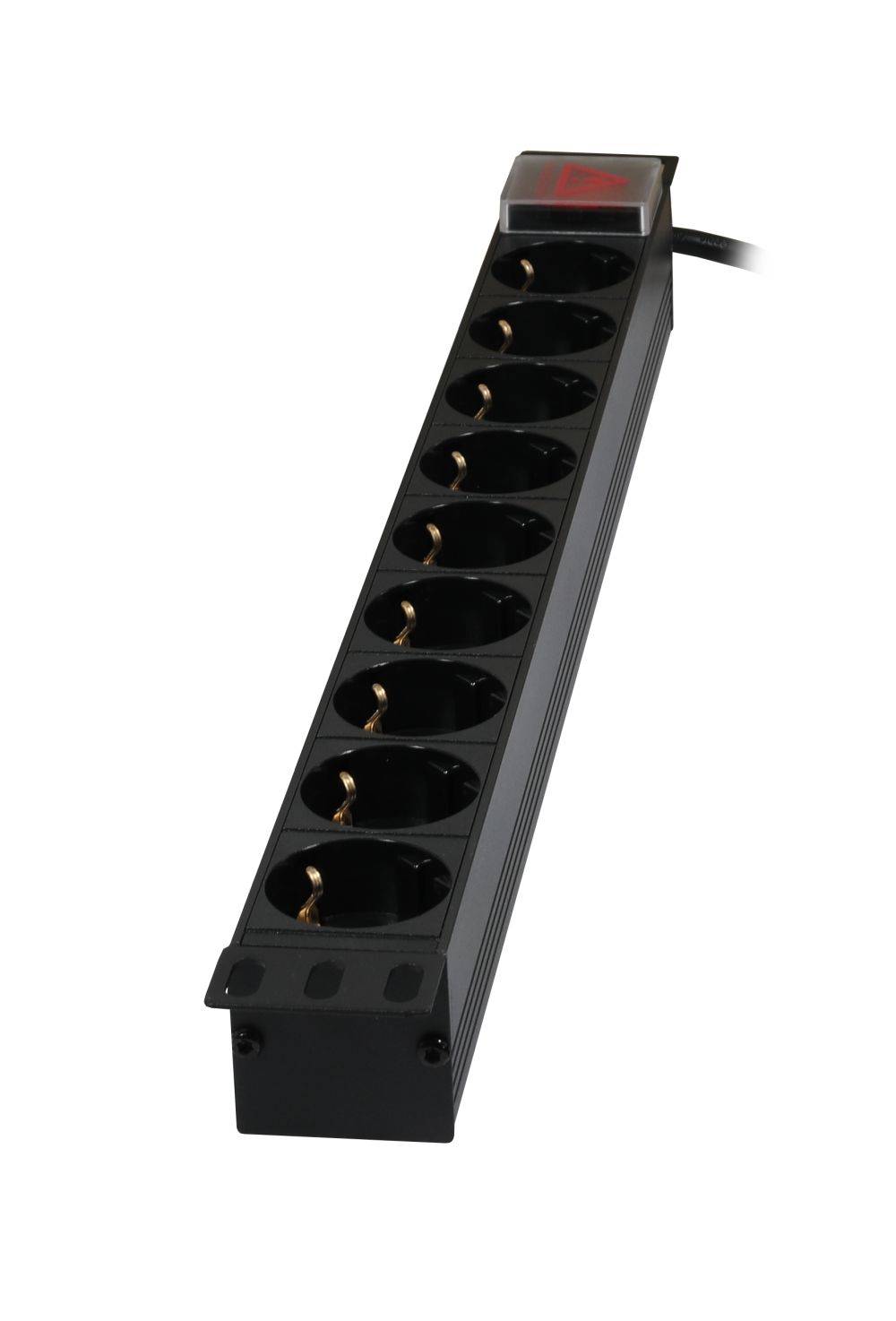 ALLNET 19zbh. Steckdosenleiste 9xDosen(CEE7)->Stecker(CEE7) Schalter Schwarz Synergy 21