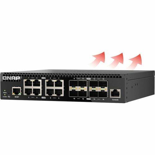 QNAP QSW-M3216R-8S8T - Switch - managed - 8 x 100/1000/2.5G/5G/10GBase-T + 8 x 10Gb Ethernet SFP+