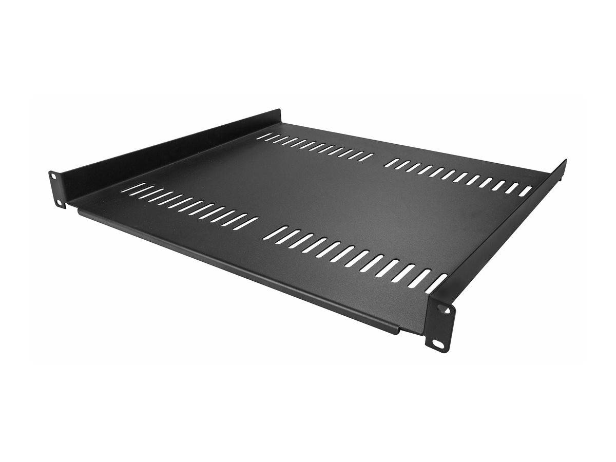 StarTech.com 2-Pack 1U Server Rack Shelf, Vented, 44lb Capacity, 16"" Deep (CABSHELF116V2PK)