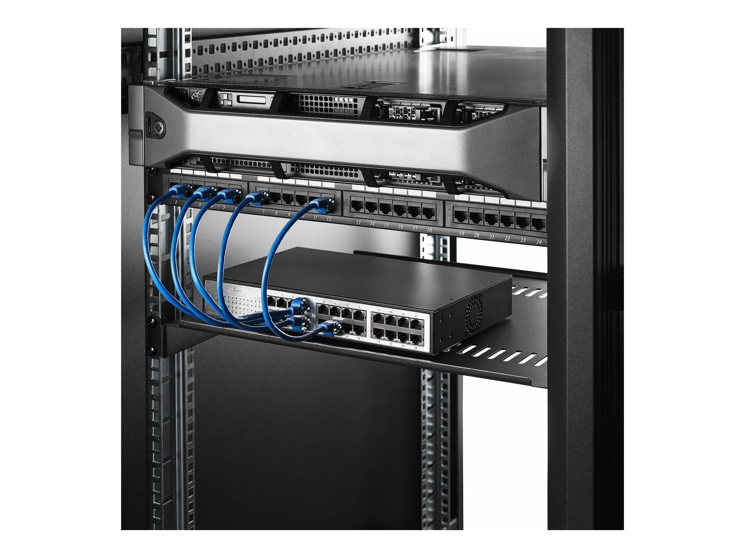 StarTech.com 2-Pack 1U Server Rack Shelf, Vented, 44lb Capacity, 16"" Deep (CABSHELF116V2PK)