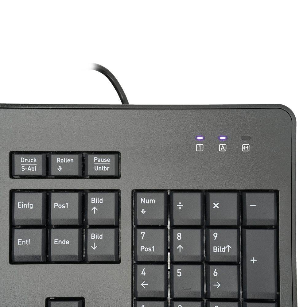 Terra Keyboard 1500 Corded USB black Copilot 105 Tasten kabelgebunden - Tastatur - Keypad - TL: Deutsch, QWERTZ