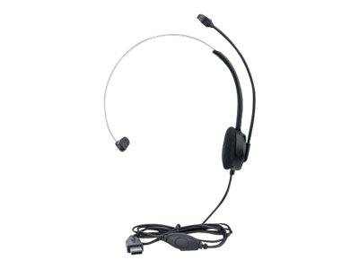 MANHATTAN USB Mono Headset Over-Ear USB-A-Stecker schwarz Eingabe / Ausgabe Kopfhörer & Headsets