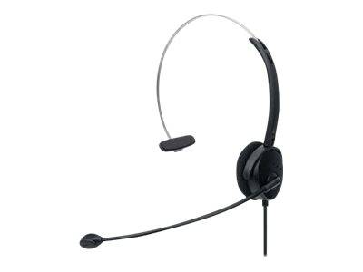 MANHATTAN USB Mono Headset Over-Ear USB-A-Stecker schwarz Eingabe / Ausgabe Kopfhörer & Headsets