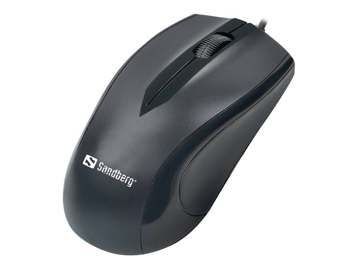 Sandberg USB-C Mouse - Beidhändig - Optisch - USB Typ-C - 1200 DPI - Schwarz - Maus - 1.200 dpi