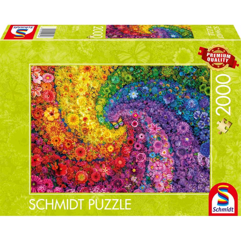 Schmidt Spiele 59744 kunterbunter Blütenwirbel Puzzle 2000 Teile