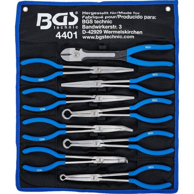 BGS 4401 Langbeck-/Flach und Zündkerzen-Stecker-Za ngen-Satz, extra lang, 9-tlg.