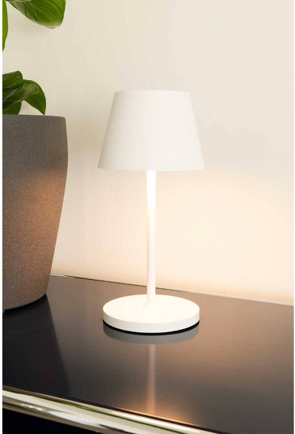 Rolf Kern - Akku LED Tischleuchte CLUB, 25cm, weiß, IP54