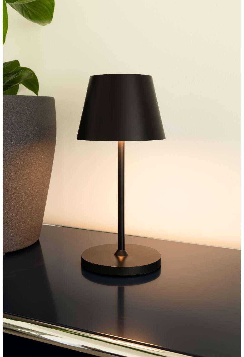 Rolf Kern - Akku LED Tischleuchte CLUB, 25cm, schwarz, IP54