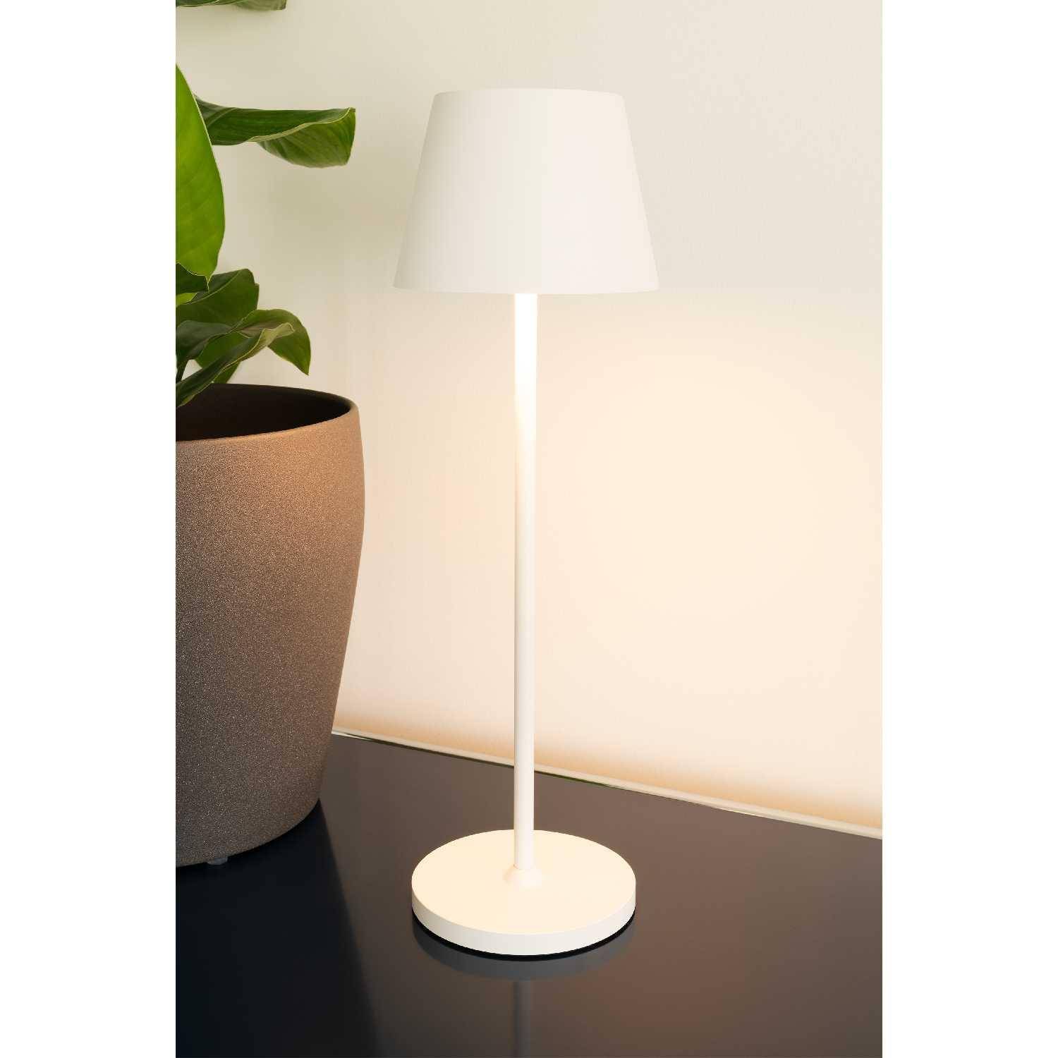 Rolf Kern - Akku LED Tischleuchte CLUB, 38cm, weiß, IP54