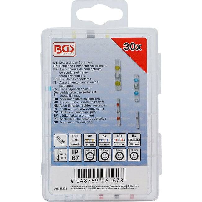 BGS 85222 Lötverbinder-Sortiment, mit Schrumpfschl auch, 30-tlg.