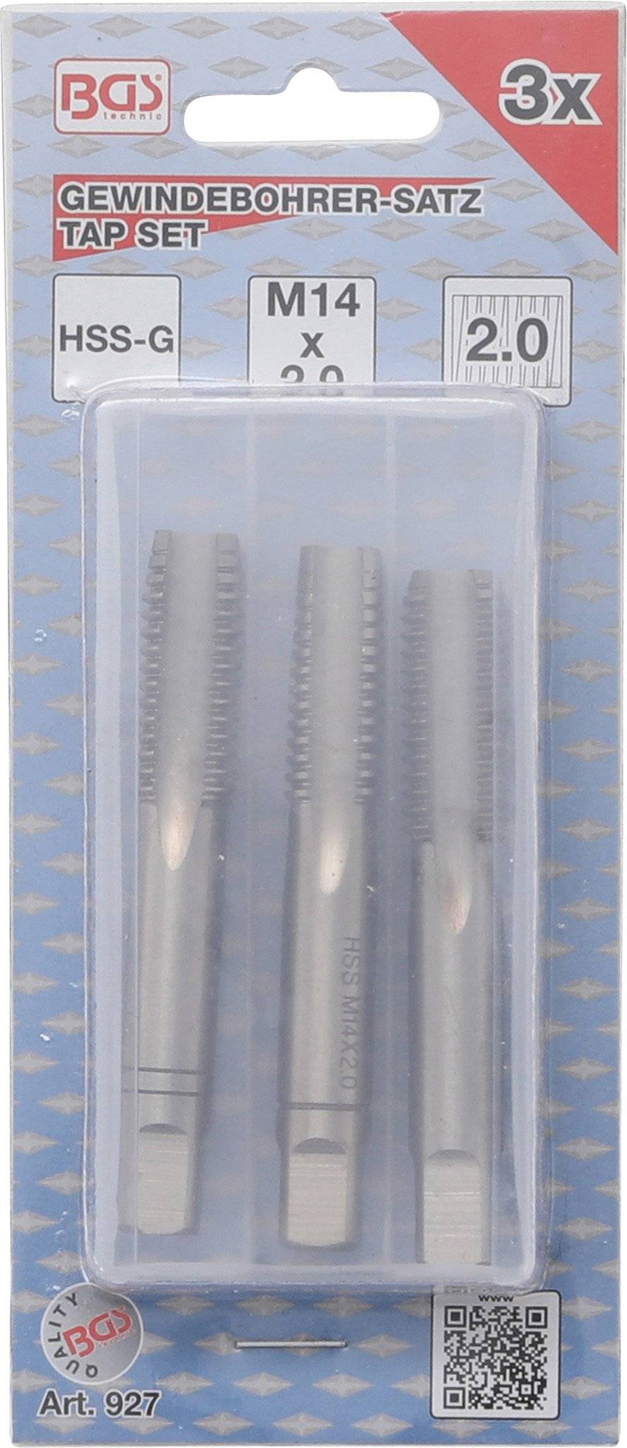 Gewindebohrersatz M3 bis M16 - HSS-G Stahl - 3-teilig