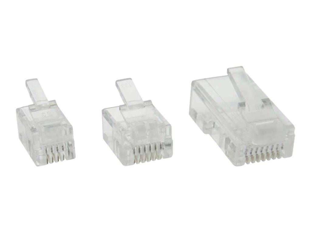 InLine® Modularstecker, 6P6C RJ12 zum Crimpen auf Flachkabel, 10er Pack