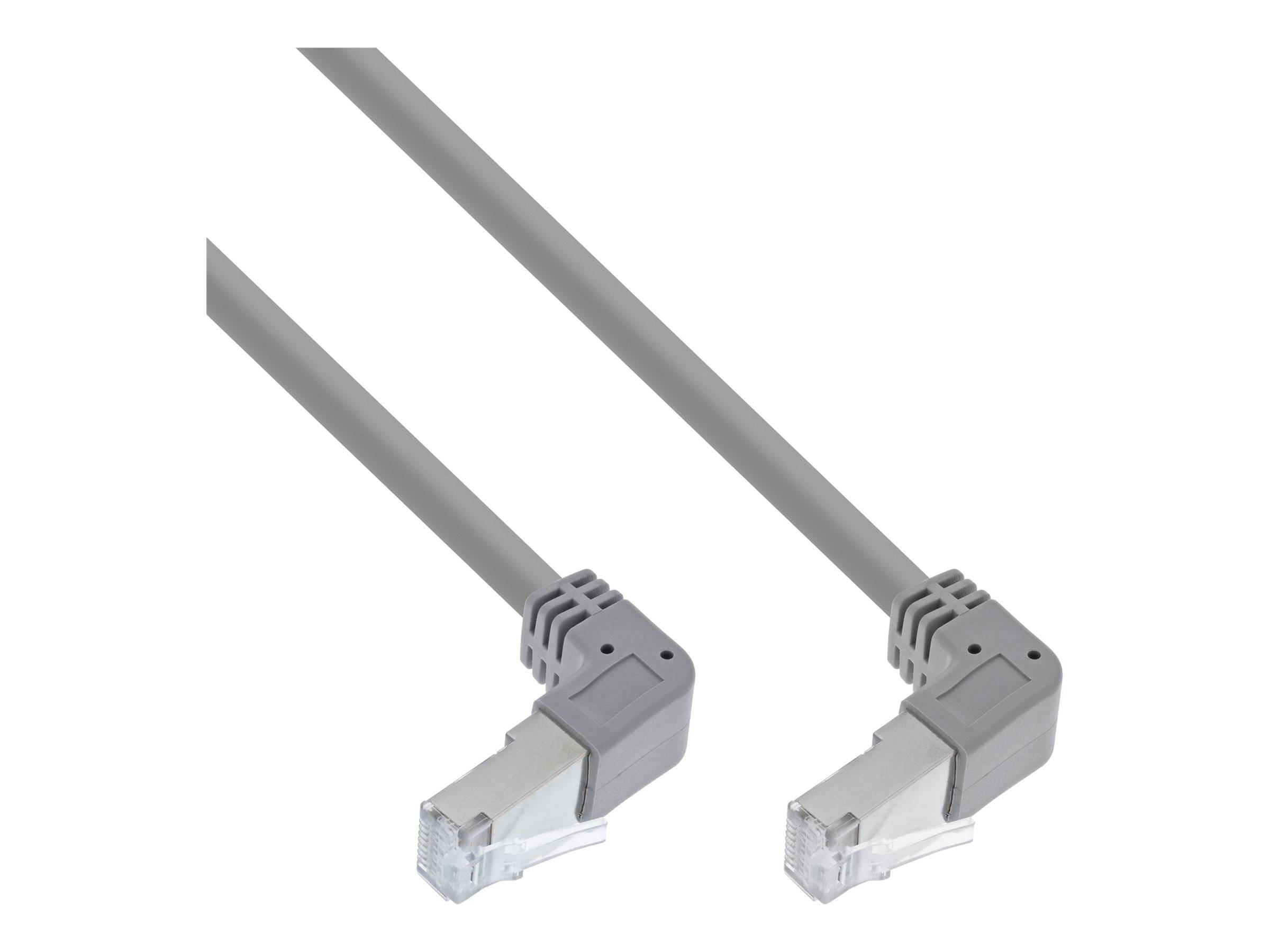 InLine® Patchkabel 2-seitig unten gewinkelt, S/FTP, Cat.6, 250MHz, PVC, 1,10m