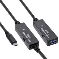 InLine® USB 3.2 Gen.1 Aktiv-Verlängerung, USB-C Stecker an USB-A Buchse, 15m Kabel USB &amp; Lightning