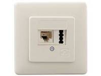 ZE-KOM Kombidose IAE/UAE 8(6)-TAE 6 F+N - Wanddose - TAE-F+N, RJ-45 (6-polig)