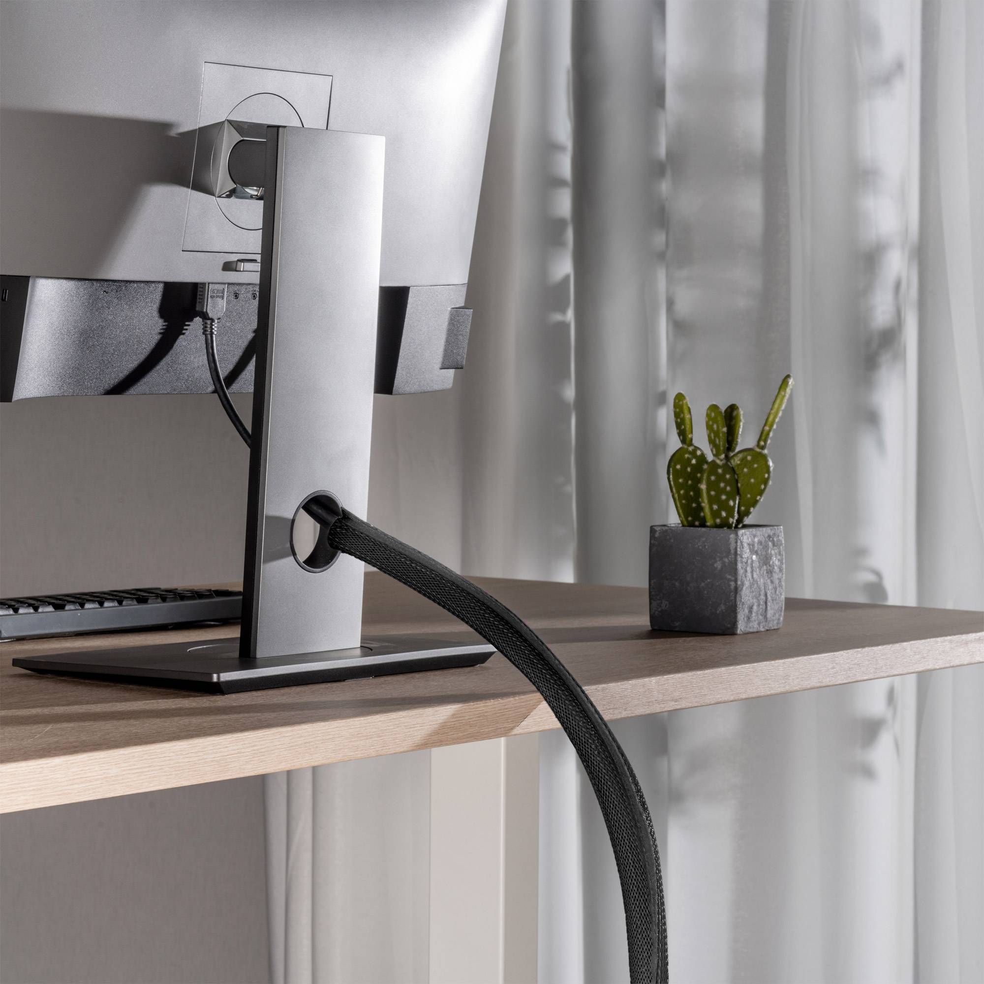 INLINE - Kabelschlauch - Gewebeschlauch mit Klettverschluss - 1m x 25mm schwarz