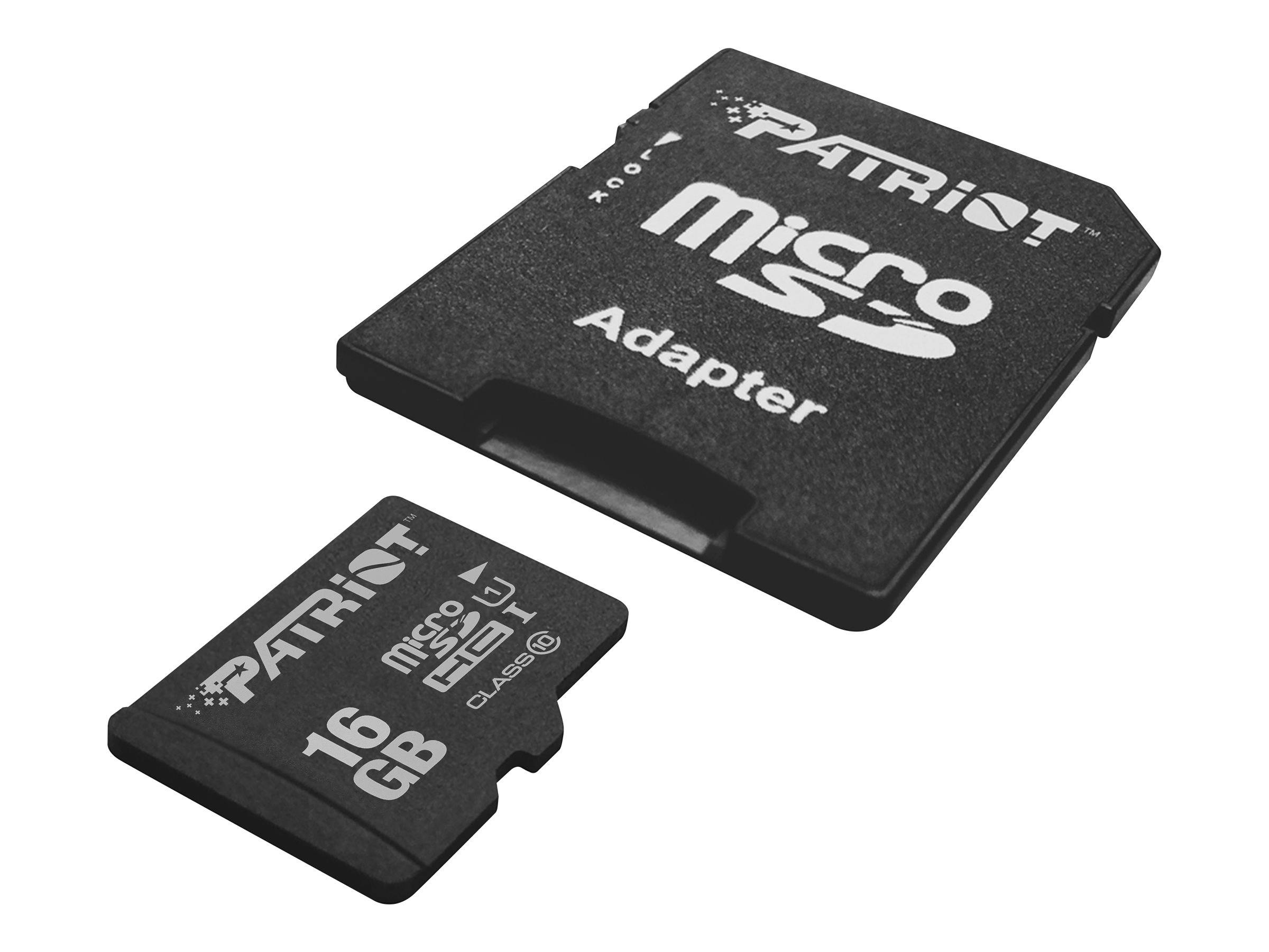 PATRIOT LX Series - Flash-Speicherkarte - 16 GB - UHS-I U1 / Class10 - microSDHC