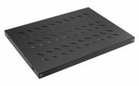 Equip Fachboden variabel 19" für Serverschränke 1U 35cm sw - 0,35 m