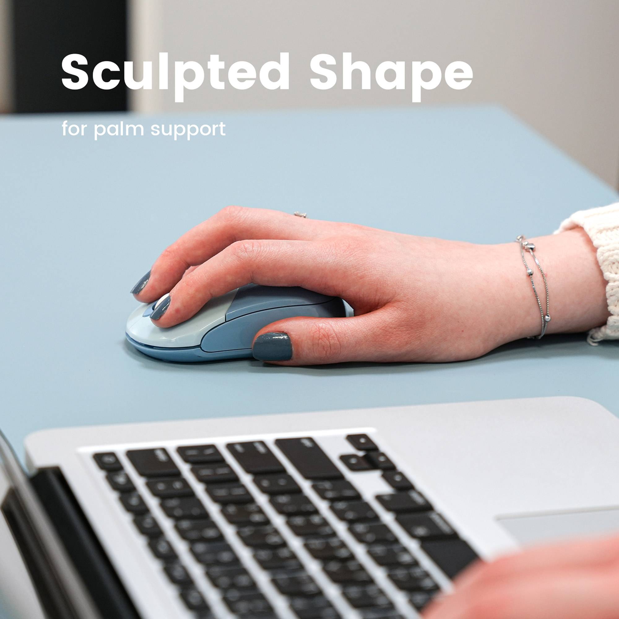 Perixx Bluetooth-Maus für PC und Tablet schnurlos blau Maus 1.000 dpi Optisch 3 Tasten Bluetooth