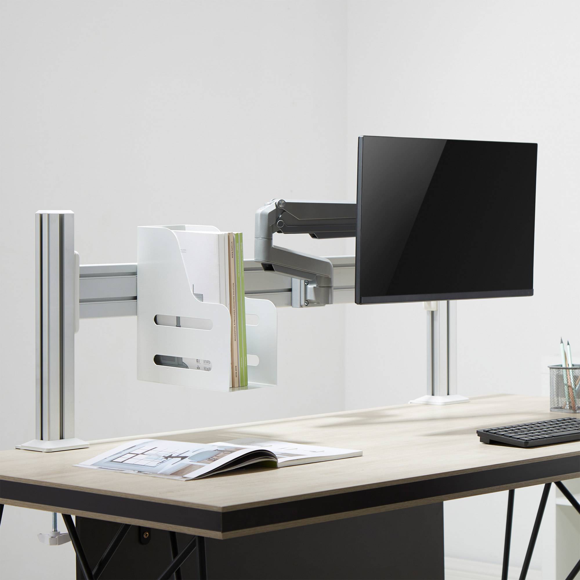 INLINE - Slatwall Kabelhalter - für Tischhalterung Stangen - 2er Set