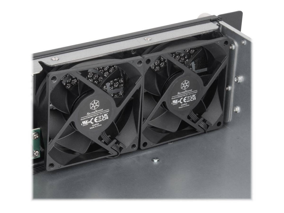 SilverStone RM23-502-MINI, Rack, Server, Schwarz, micro ATX, Mini-ATX, 2U, HDD, LAN, Leistung
