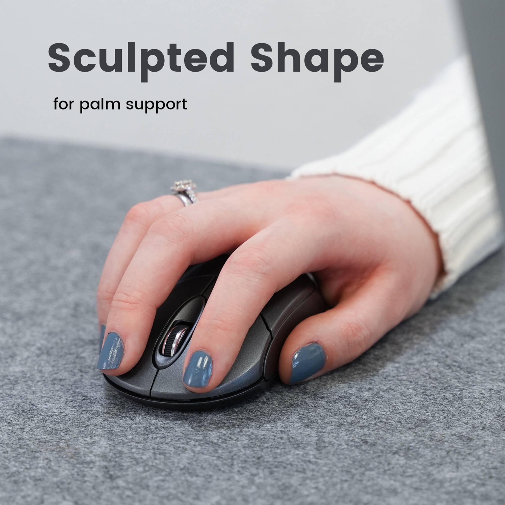 Perixx PERIMICE-802IN, Beidhändig, Optisch, RF Wireless + Bluetooth, 1000 DPI, Schwarz