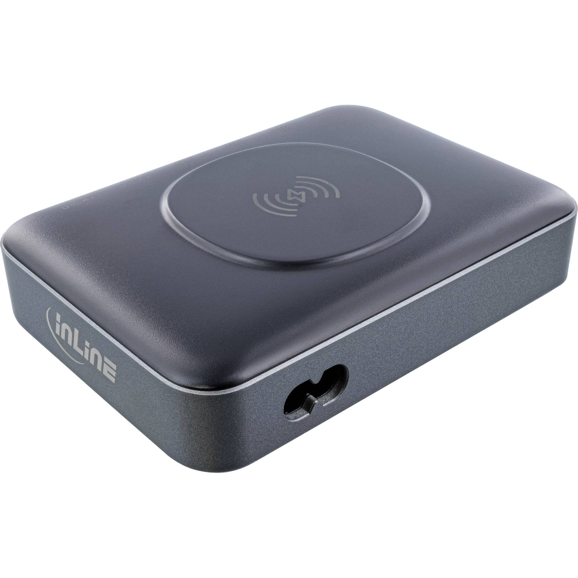 InLine Qi Powerstation Multiport - Netzteil - Ladegerät - Wireless charging - Sc