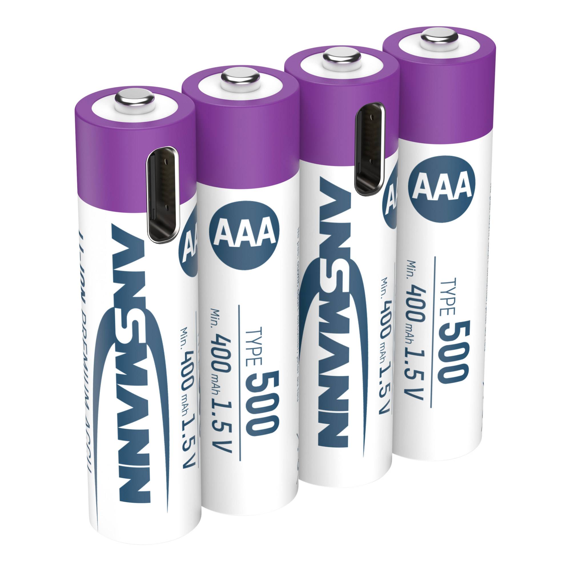 ANSMANN 1311-0028 Li-Ion Akkus Micro AAA Typ 500