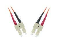 MicroConnect SC/UPC-SC/UPC 1m OM3 MM Duplex LSZH OD: 2mm, 0.3dB Aqua