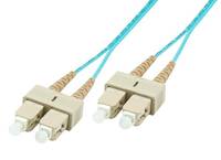 MicroConnect SC/UPC-SC/UPC 1m OM3 MM Duplex LSZH OD: 2mm, 0.3dB Aqua