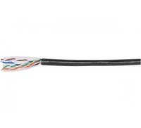 Outdoor Verlegekabel Cat. 5e, U/UTP, schwarz, 100 m