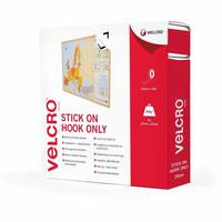 VELCRO® Klettband Selbstklebend Nur Haken 20mm x 10m Weiß
