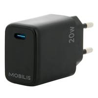 Mobilis Netzteil - schnell - 20 Watt - PD/PPS (24 pin USB-C) - Schwarz - Europa