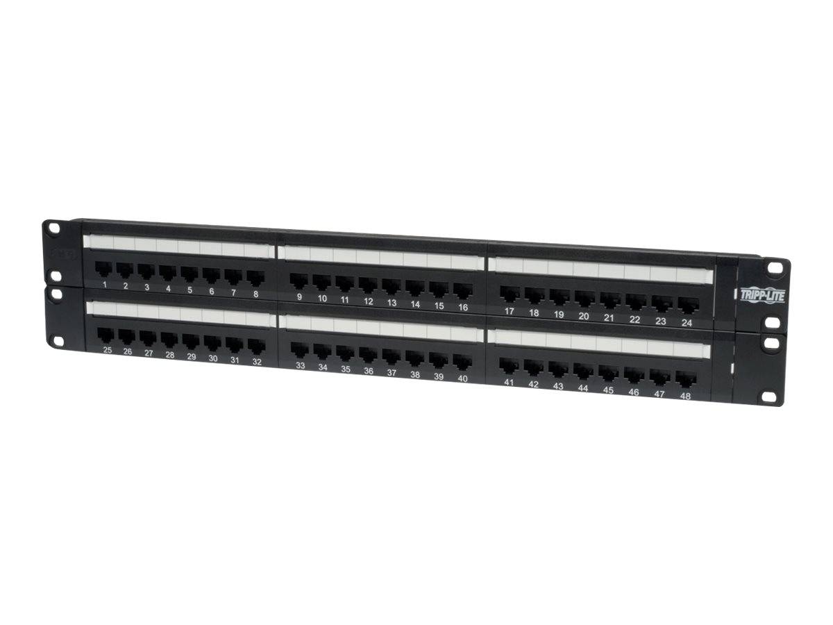 Eaton Tripp Lite Series 48-Port Cat6 Cat5 Patch Panel Rackmount 110 Punch Down RJ45 Ethernet 1URM 568B - Patch Panel - C