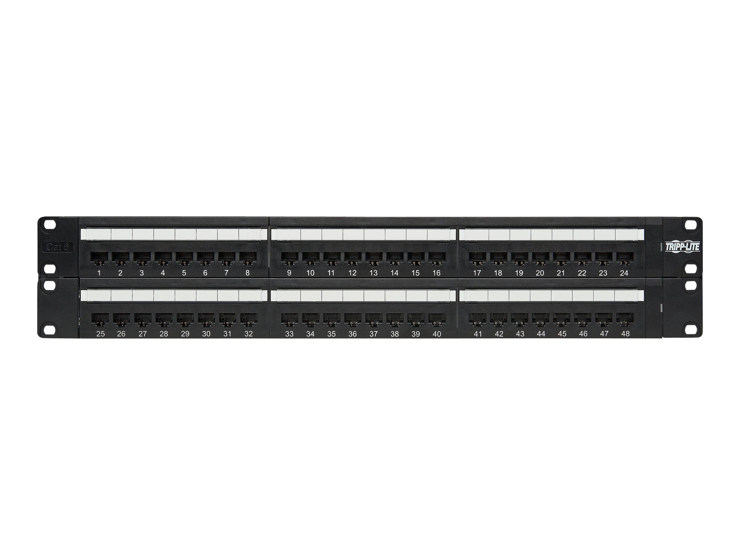 Eaton Tripp Lite Series 48-Port Cat6 Cat5 Patch Panel Rackmount 110 Punch Down RJ45 Ethernet 1URM 568B - Patch Panel - C