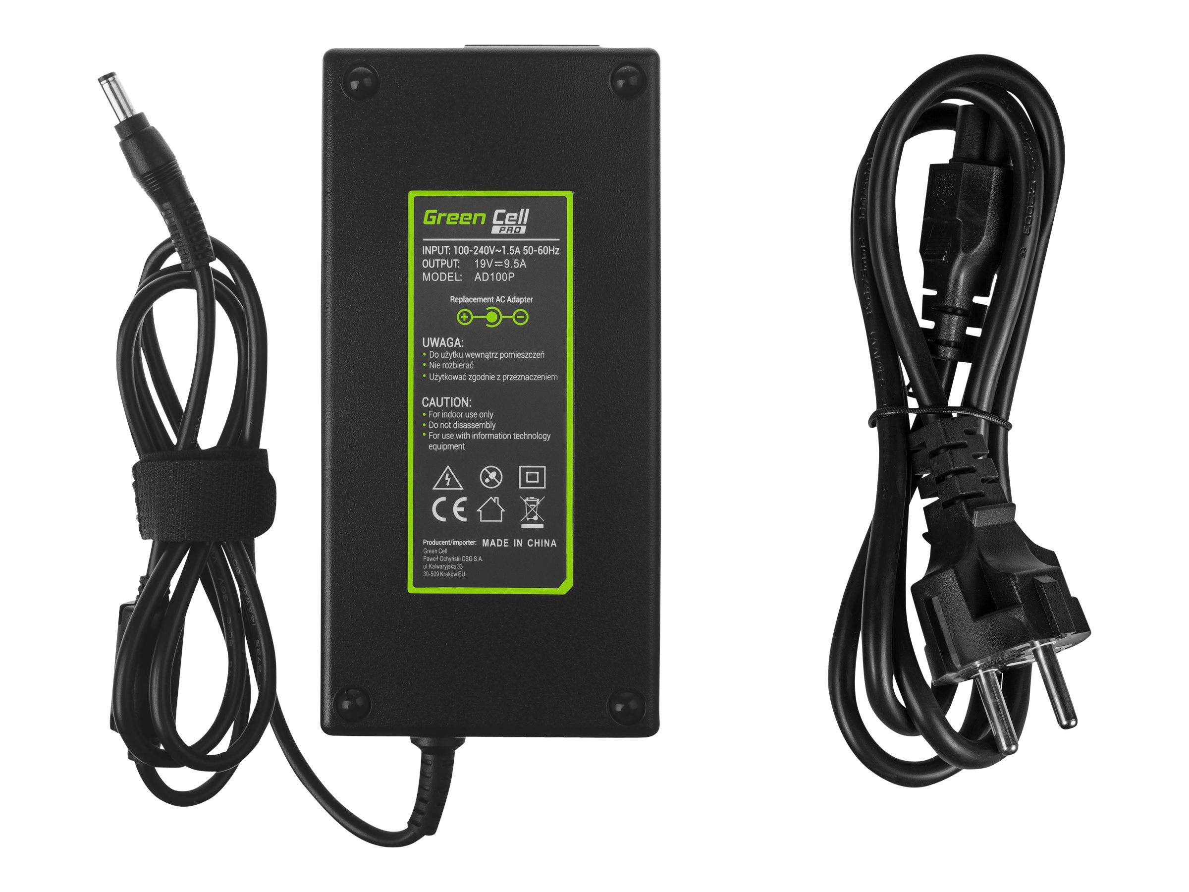 Green Cell PRO - Netzteil - AC - 180 Watt - Schwarz