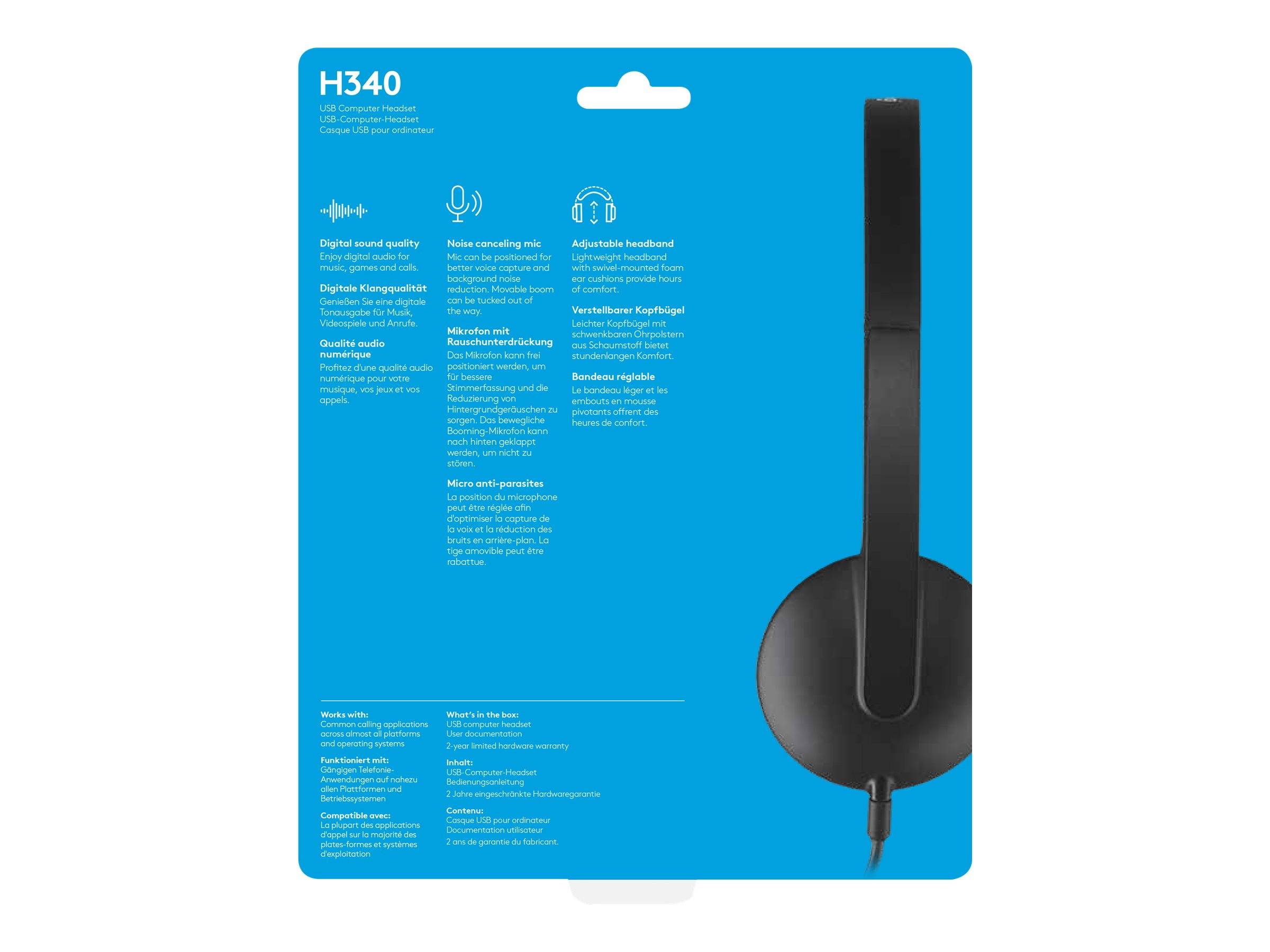 Logitech USB Headset H340 - Headset - On-Ear