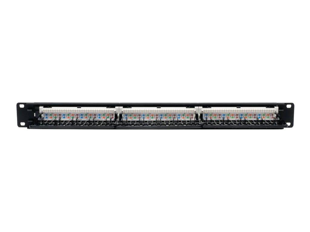 Eaton Tripp Lite Series 24-Port Cat6 Cat5 Patch Panel Rackmount 110 Punch Down RJ45 Ethernet 1URM - Patch Panel - CAT 6