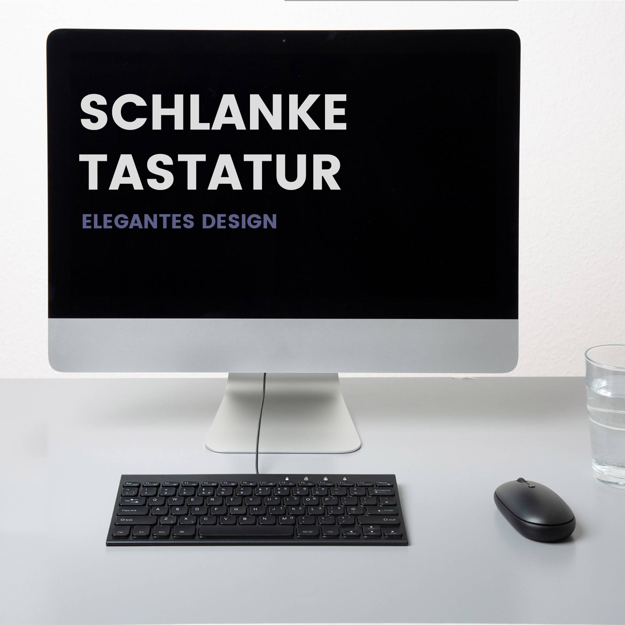 Perixx PERIBOARD-429 DE, kabelgebunden, USB Mini Tastatur mit Hintergrundbeleuch