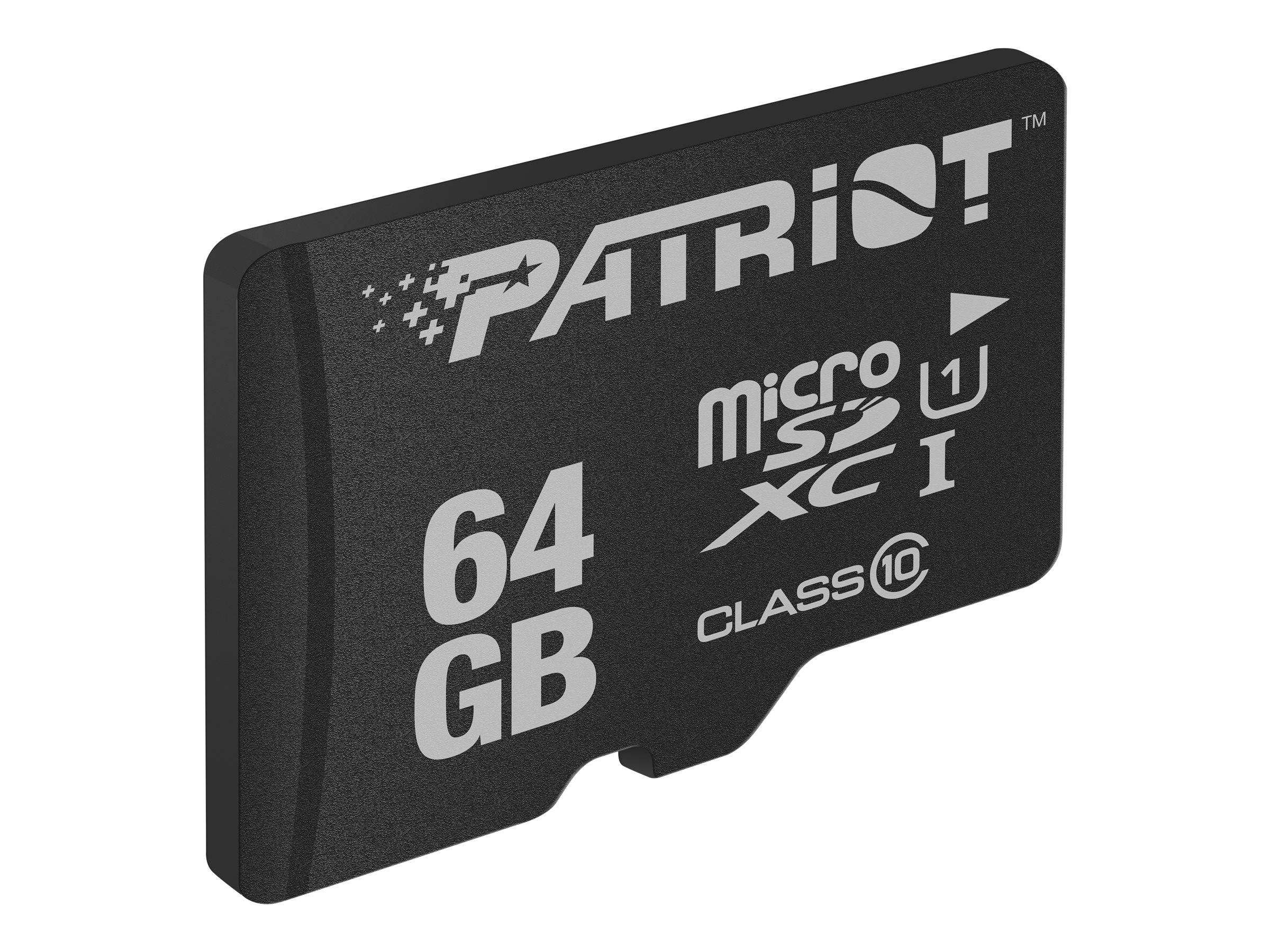 PATRIOT LX Series - Flash-Speicherkarte - 64 GB - UHS-I U1 / Class10 - microSDXC