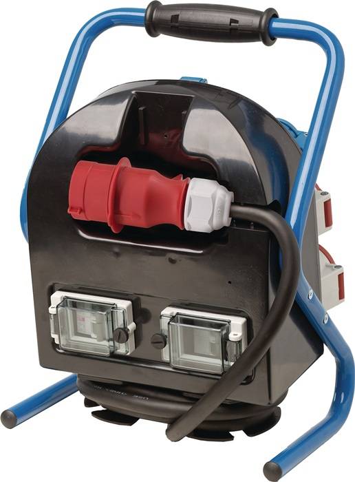 Kunststoffstandstromverteiler Einspeis-CEE-Stecker 400V/32A,5-polig