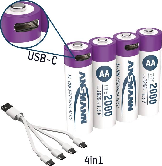 ANSMANN Akkus Mignon AA 1.5 V 1312-0036