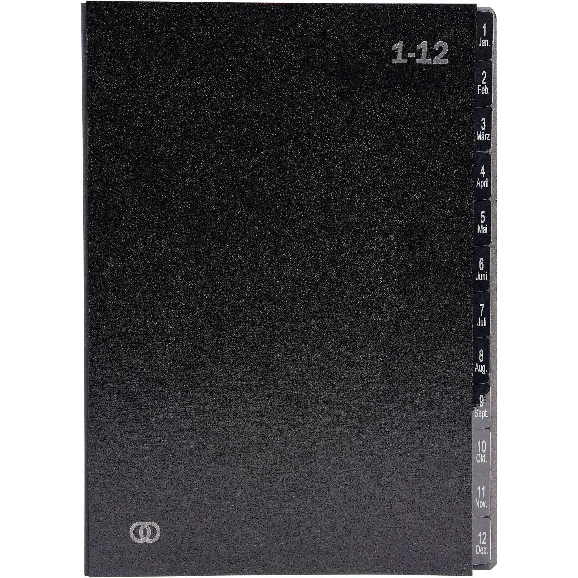 Pultordner oeco 1-12 12tlg schwarz