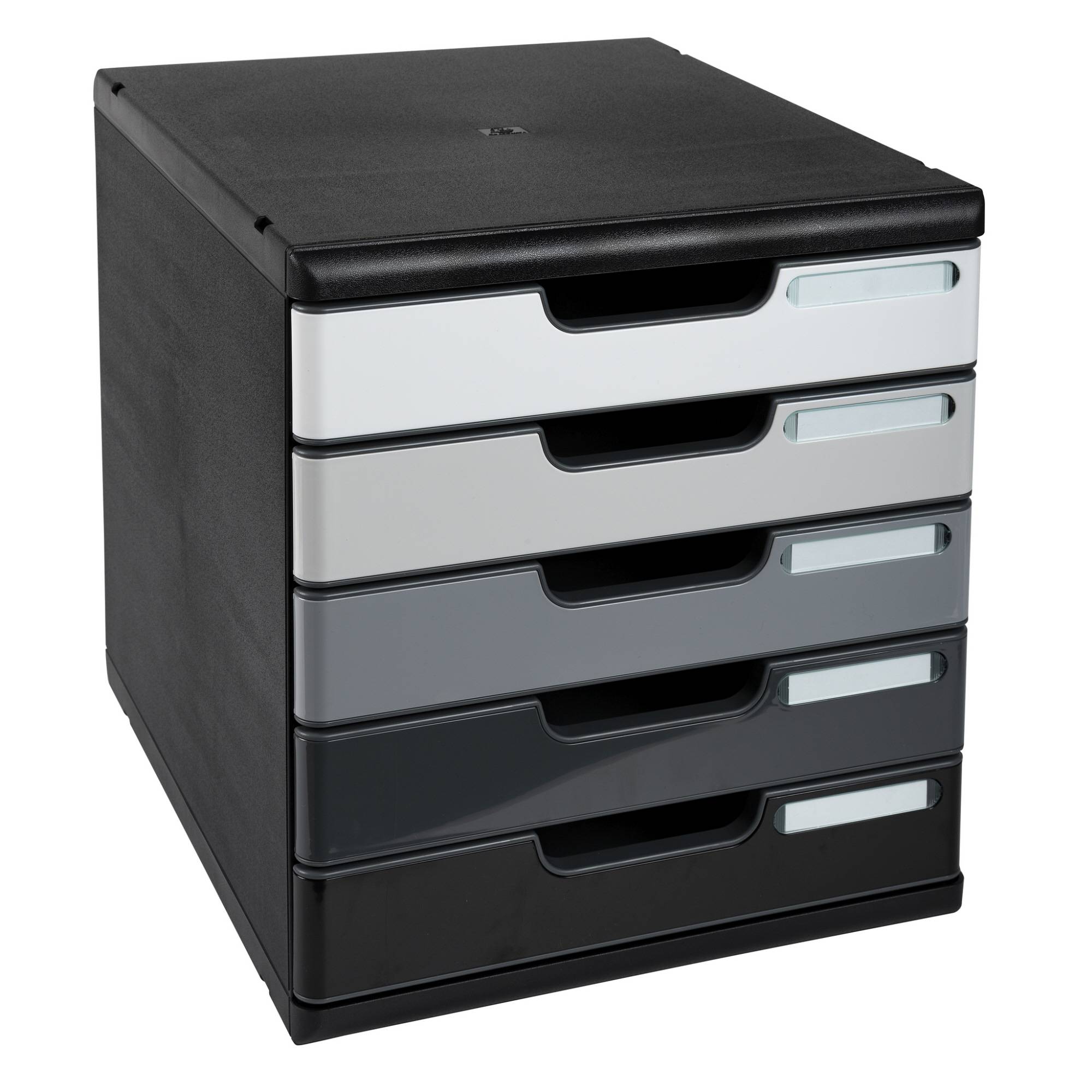 Schubladenbox Modulo A4+ 5Schübe sw/shadegrey