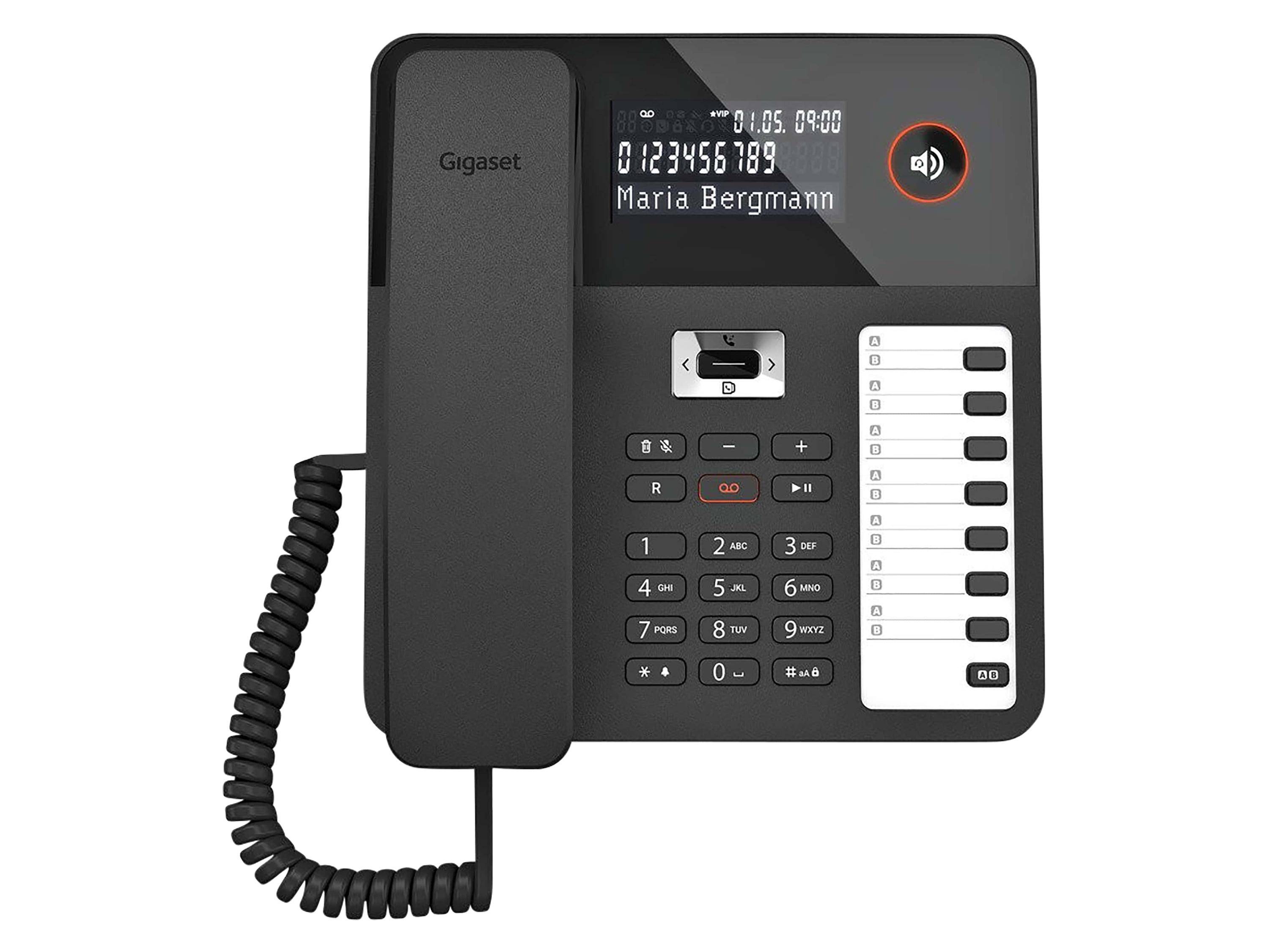 Gigaset Desk 800A - Telefon mit Schnur - Anrufbeantworter mit Rufnummernanzeige