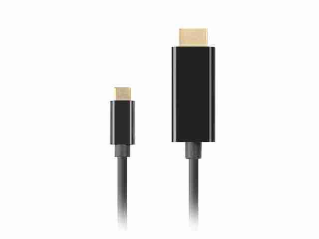 LANBERG USB-C(M)->HDMI(M) Kabel 1,0m 4K 60Hz schwarz Multimedia-Technik USB-Kabel