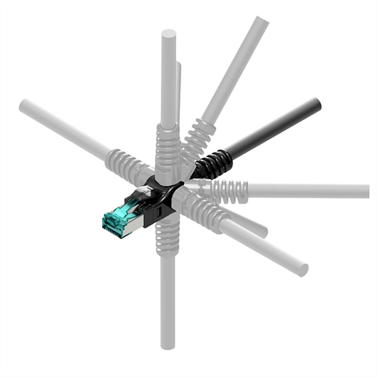 EasyLan VarioBoot Patchkabel Kat.6A, S/FTP, grau, 10 m